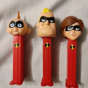Lot De 3 Distributeurs De Bonbons PEZ PIXAR Les INDESTRUCTIBLES Disney Mr Mme