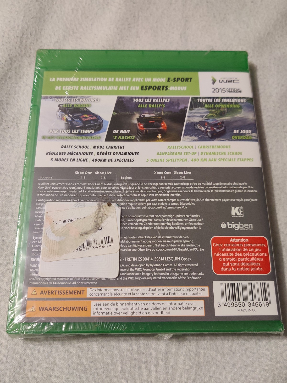 Jeu WRC 5 Esports Edition Xbox One Neuf PAL FR Sous Blister – Image 3