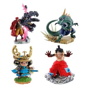 4 Figurines ONE PIECE LOGBOX RE BIRTH Wanokuni Vol.2 Figure Set of 4 Megahouse