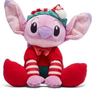 Peluche Angel Stitch Rose Noël Disney Store 36 cm Neuf