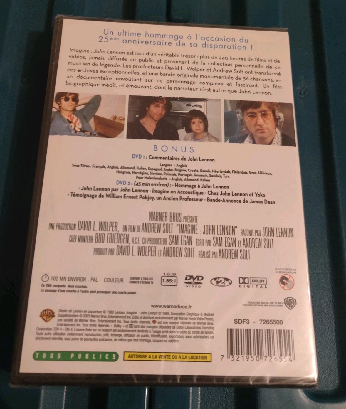 IMAGINE John LENNON Édition Collector 2 DVD Neuf sous blister Version Française – Image 3