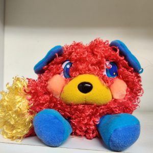 Peluche Doudou POPPLES Puffling boule  SNIFFY rouge bleu jaune orange 2007