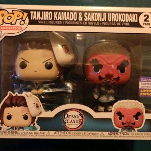 2 Funko Pop Tanjiro & Sakonji Urokodaki Demon Slayer Summer Convention 2023 Neuf