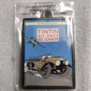 Porte-clés en métal Tintin au pays des Soviets Officiel Moulinsart Couverture Bd