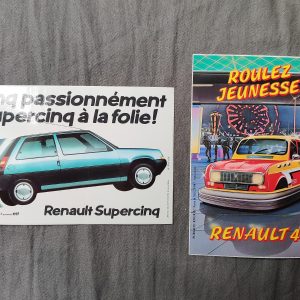 2 Autocollants Stickers Renault 4 Et Supercinq  Autocollant Sticker Vintage