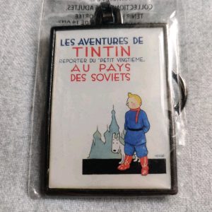 Porte-clés en métal Tintin au pays des Soviets Officiel Moulinsart Couverture Bd