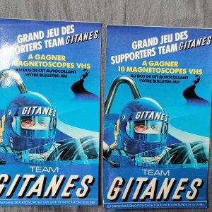 2 Autocollants Stickers Team Gitanes Pilote F1 Autocollant Sticker Vintage