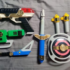 BANDAI POWER RANGERS 7 IN 1 ZEO BLASTER SET Vintage Retro 1996 Incomplet